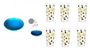 Стакан для кофе Latte Macciato, 370мл, стекло, прозрачный, 6 шт WAK INNOVATION