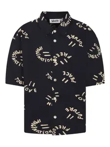 Рубашка с надписью Molo, синий