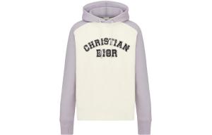 Ежеквартальные новинки Толстовка мужская серо-белая цветовая гамма Dior, цвет Grey And White Color Matching