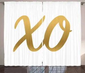 Штора ABAKUHAUS Xo Rustic, классический винтажный дизайн, присборенная тесьма для спальни с петлями и крючками, 280 x 245 см, коричнево-белый песочный цвет Abakuhaus