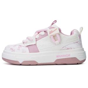 Износостойкие противоскользящие кроссовки Low Top Skateboard для женщин WARRIOR, белый/розовый