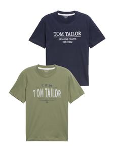 Футболка TOM TAILOR, marine blue/Khaki