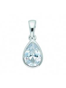 Adeliás Женский кулон из серебра 925 пробы с кубическим цирконием в серебряной оправе