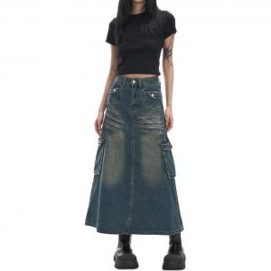 Джинсовая длинная юбка Women's NEVER RULE, vintage