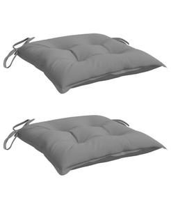 Подушки для стульев, 2 шт, серые, ткань Оксфорд, 15,7"x15,7"x2,8" vidaXL, Gray