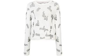 Кашемировый свитер женский белый Saint Laurent