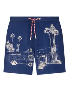 Плавки-шорты Ariel с принтом Bonpoint, синий