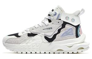 Rosefinch 3 Противоскользящие Износостойкие Высокие Спортивные Повседневные Кроссовки Женские Черно-Белые QIAODAN