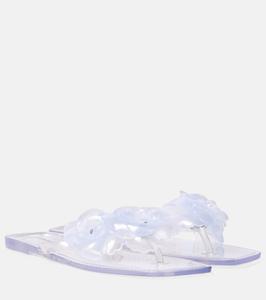 Сандалии с силиконовыми цветами Coperni, Clear