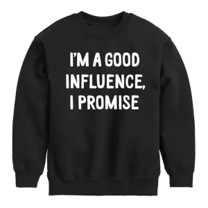 Флисовая толстовка с надписью «Я хороший источник вдохновения» для мальчиков 8-20 лет Licensed Character, черный