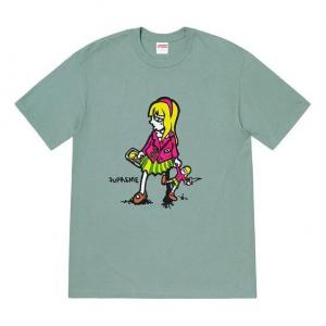 Футболка Supreme SS19 Suzie Switchblade DarkSage Tee 'Blue Grey', синий