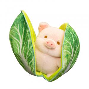 MLING Белая капустная свинка плюшевая кукла 20см высота