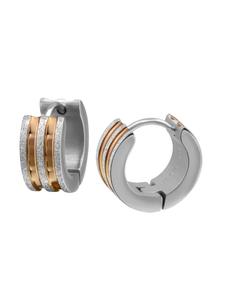 Bungsa Серьги-гвоздики из серебра и розового золота