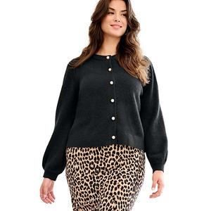 Кардиган с жемчужными пуговицами спереди, Plus size, stretch Ellos