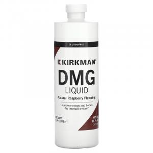 Kirkman Labs, DMG Liquid, натуральная малина, 125 мг, 473 мл (16 жидк. Унций)