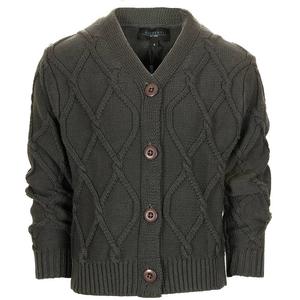 Детский вязаный кардиган на пуговицах с v-образным вырезом Gioberti, цвет Charcoal