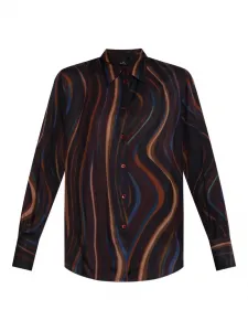 Рубашка с волнистым принтом PS Paul Smith, коричневый