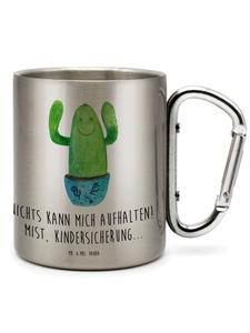 Кружка Счастливый кактус с надписью в серебре Mr. & Mrs. Panda