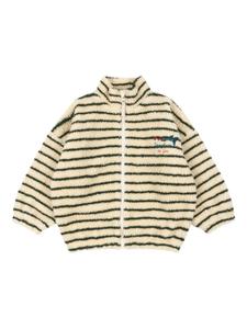 Полосатая флисовая куртка на молнии Konges Sløjd, нейтральный