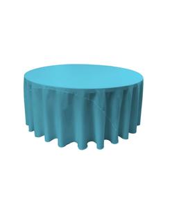 Круглая скатерть из полиэстерового поплина диаметром 120 дюймов Прочная и элегантная Slickblue, Turquoise dark