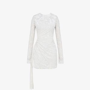 Мини-Платье Devore с вырезом из эластичной ткани Mistress Rocks, белый