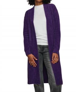 Длинный кардиган Gambler цвета баклажана RINO & PELLE, цвет eggplant