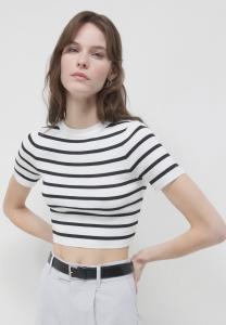 Футболка с принтом CROP Calliope, белый