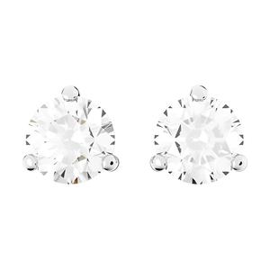 Swarovski Серьги-солитеры с родиевым покрытием для женщин белые