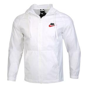 Куртка Nike Back Large Logo Woven Sports Hooded Jacket White, белый