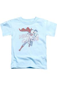 Футболка с коротким рукавом для малышей "Superman: Отличный улов" Gildan, светло-голубой