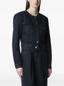 Укороченная куртка Shirley Bull 44 на пуговицах Haikure, серый