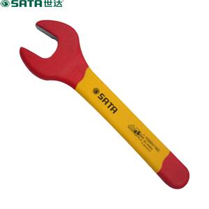 Shida SATA 41322 литой двухцветный рожковый ключ с изоляцией VDE, ключ электрика 22 мм