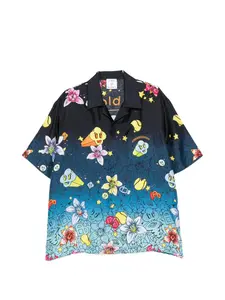 Рубашка с цветочным принтом Casablanca, черный