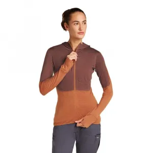 Толстовка Icebreaker Merino 200 Realfleece Descender full zip, коричневый