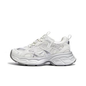 Hotwind Амортизирующие, устойчивые к истиранию, дышащие, увеличивающие рост низкие массивные кроссовки женские белые, цвет White