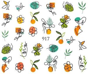 Водные наклейки для ногтей - №917, inna