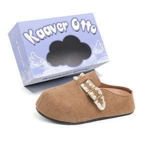 KAAVER OTTO Женские противоскользящие устойчивые к истиранию и запаху закрытые тапочки Coffee, цвет Coffee