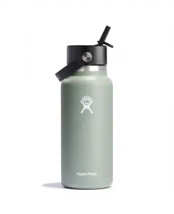 Бутылка объемом 0,9 л с широким горлышком и гибкой крышкой-соломинкой Hydro Flask, Agave2