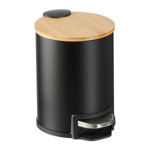 Мусорное ведро для ванной комнаты Relaxdays, черный