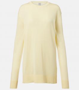 Объемный полупрозрачный свитер Toteme, Straw