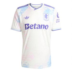 Футболка Aston Villa FC 25/26 Third Jersey мужская Adidas Originals, белый/синий