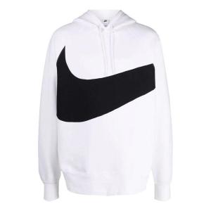 Толстовка Men's Nike Large Logo Printing Drawstring Hooded Pullover Long Sleeves White, белый