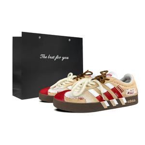 Adidas Vl court 2.0 амортизирующие износостойкие низкие кроссовки для скейтбординга унисекс red apricot