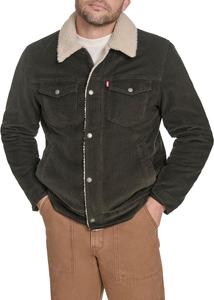 Мужская джинсовая куртка Levi's Cotton Trucker, Dark Olive Corduroy
