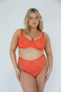 Трусики с высокой талией и мягкой сеткой Control Oola Lingerie, оранжевый