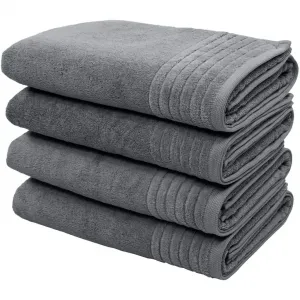 Мои домашние полотенца Duschtücher Sanremo Premium, премиум полотенца, 600 г/м², 70x140 см с каймой, пушистые и мягкие, высокого качества My Home, антрацит