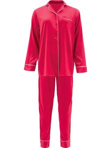 Erwin Müller Атласная пижама красного цвета