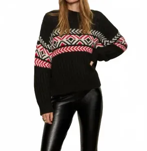 Свитер Send It в черном цвете с разноцветными вставками Sanctuary