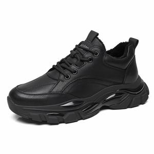 Mulinsen Амортизирующие износостойкие низкие повседневные туфли мужские черные с мягкой подкладкой, цвет Black Padded