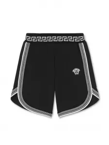 Шорты с принтом Greca Versace Kids, черный